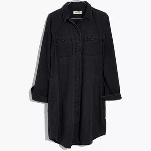 Madewell Black Denim Shirtdress